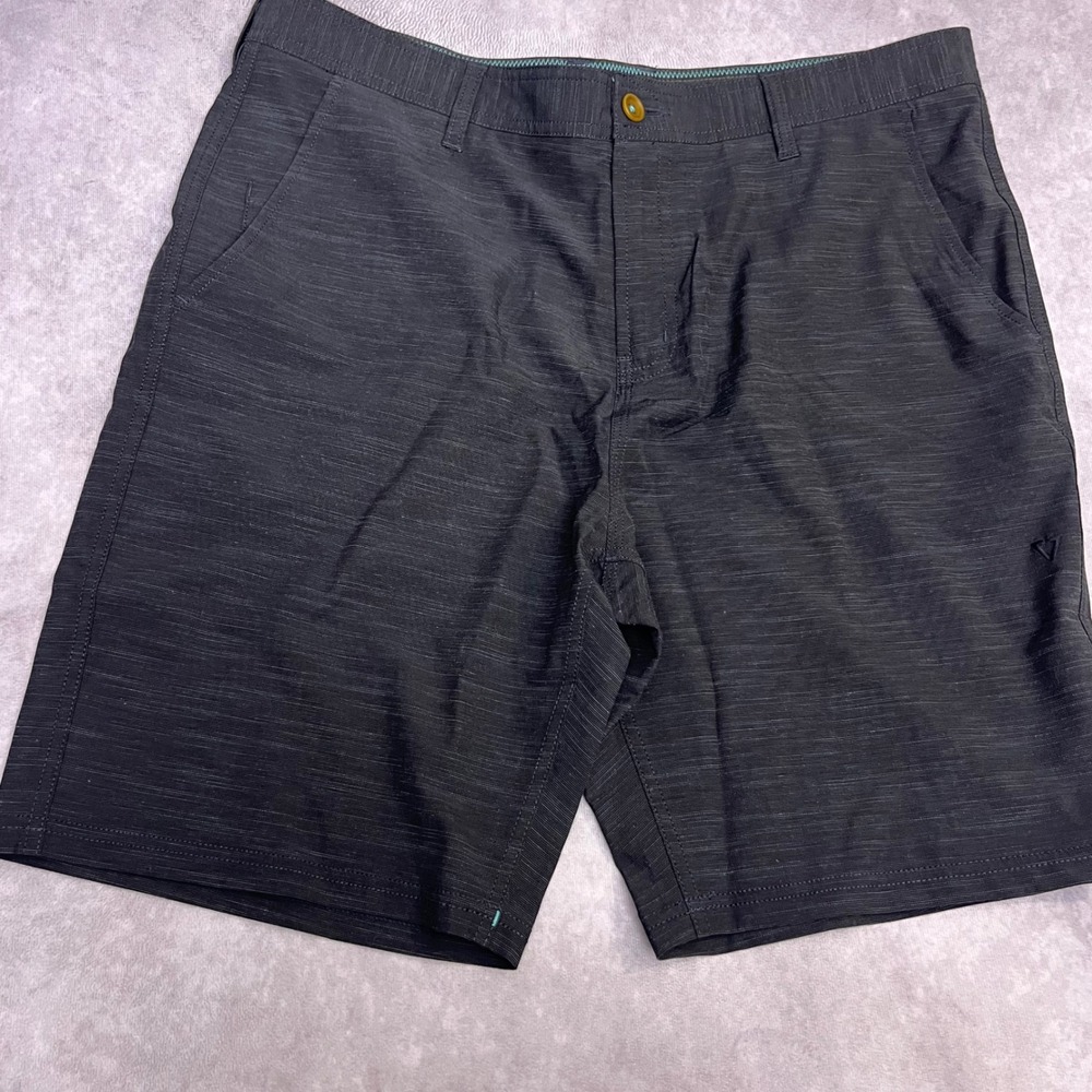 Vissla Hybrid Walkshorts Mens 36 Black Excellent Upcycled Stretch M201GFIN